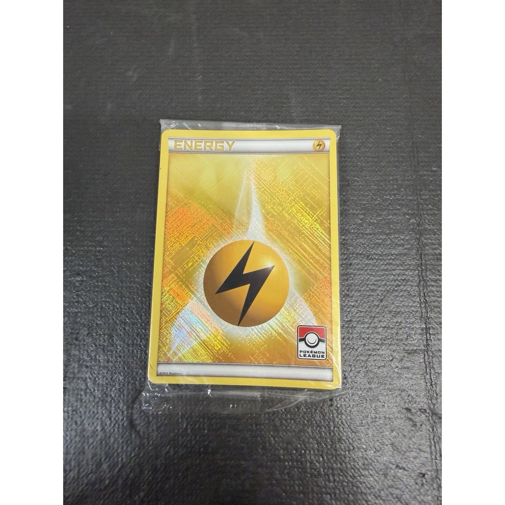 Pokemon Energy Unisex OS Yellow League Stamp Crosshatch Holo 2011 Sealed 8ct